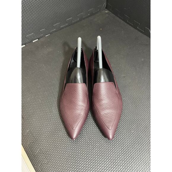 Everlane Maroon Pointy Toe Loafer Leather‎ Flat Womens Shoes Size 7.5 - Picture 3 of 8